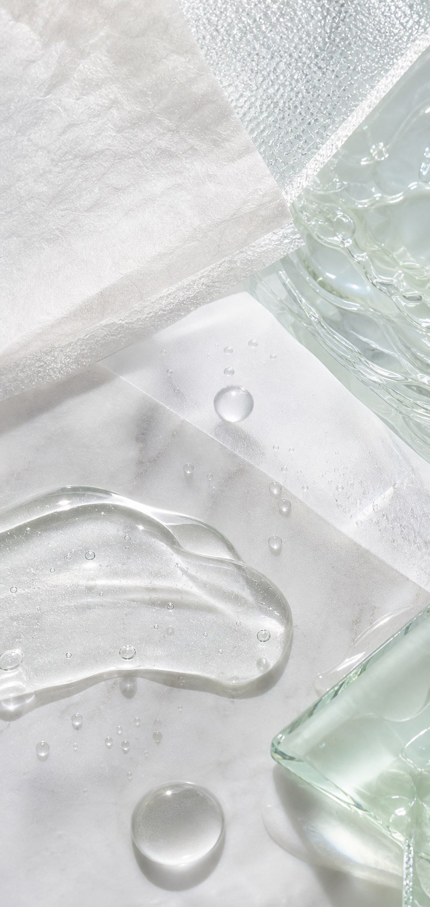 Fresh skincare textures